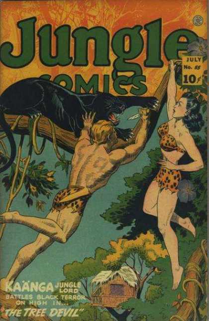 Jungle Comics 55 - Panther - Knife - Trees - Treehouse - The Tree Devil