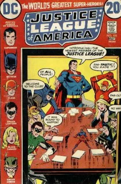 Justice League of America 105 - Superman - Batman - Flash - Green Lantern - New Member - Dick Giordano