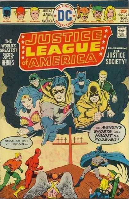 Justice League of America 124 - The Line Of Super-stars - Batman - Flash - Aquaman - Super-hero