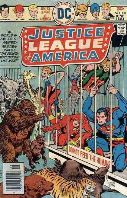 Justice League of America 131 - Superman - Aquaman - Atom - The Flash - Zoo - Ernie Chan