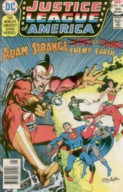 Justice League of America 138 - Justice League Of America - Adam Strange Enemy Of Earth - The Worlds Greatest Super Heroes - Superman - Wonder Woman - Neal Adams