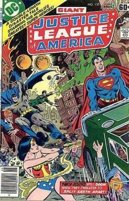Justice League of America 155 - Superman - Green Lantern - Batman - Disater Tale - Wonder Woman