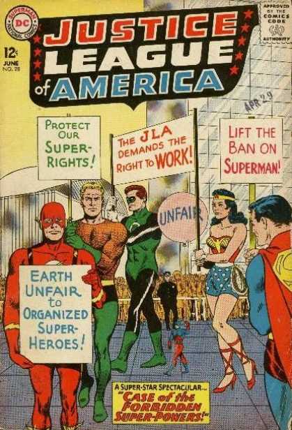Justice League of America 28 - Justice League Comics - Comics Code Authority - Justice League Heroes - Justice League - Case Of The Forbidden Super Powers