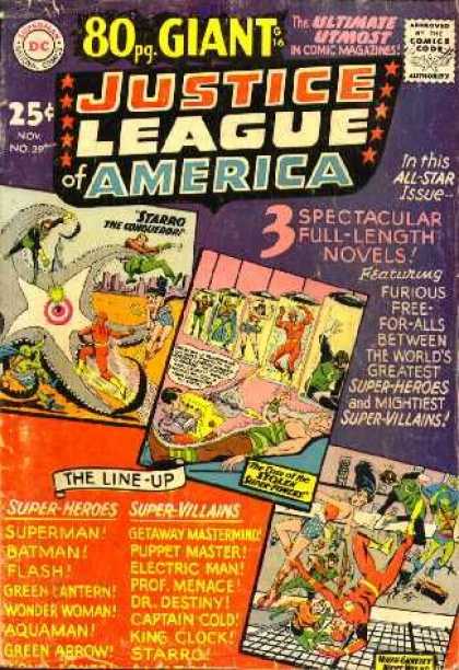 Justice League of America 39 - Novels - Super Heroes - Super Villains - Superman - Batman