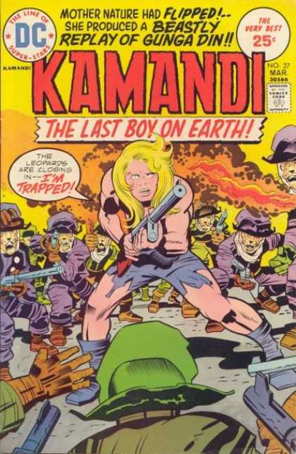 Kamandi 27 - Dc - Super Stars - Last Boy On Earth - Mother Nature Had Flipped - Replay Of Gunga Din