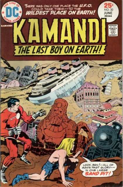 Kamandi 30 - Dc - Ship - Airplane - June - The Last Boy On Earth