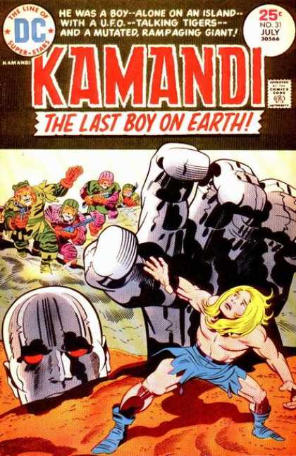 Kamandi 31 - The Line Of Super-stars - Battle - Giant - The Last Boy On Earth - Comics Code