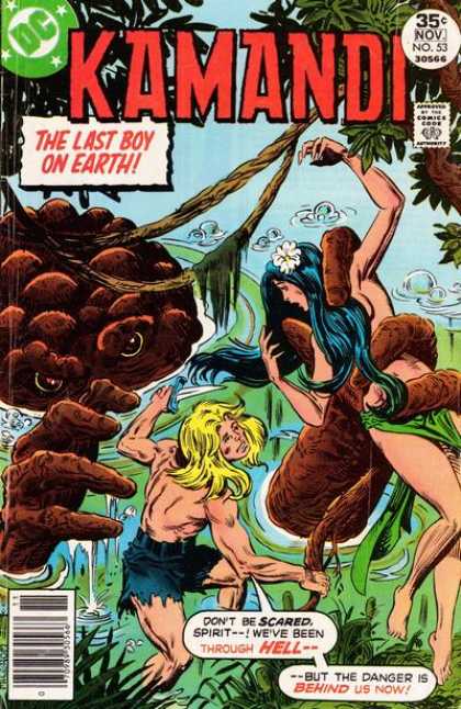 Kamandi 53 - Last Boy On Earth - Swamp - Vines - Monster - Knife