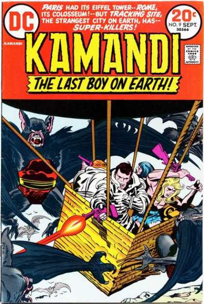 Kamandi 9 - The Last Boy On Earth - September - No 9 - Bats - Hot Air Balloon