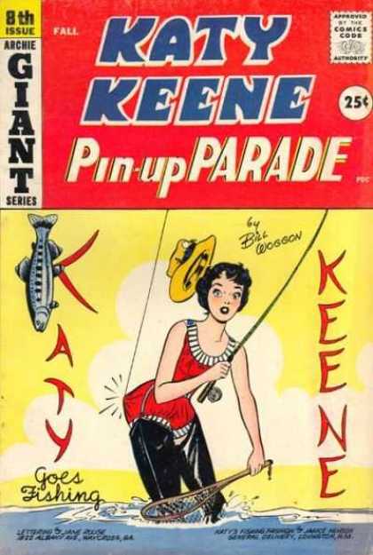 Katy Keene Pin Up Parade 8 - Fishing - Water - Surprised - Girl - Hat