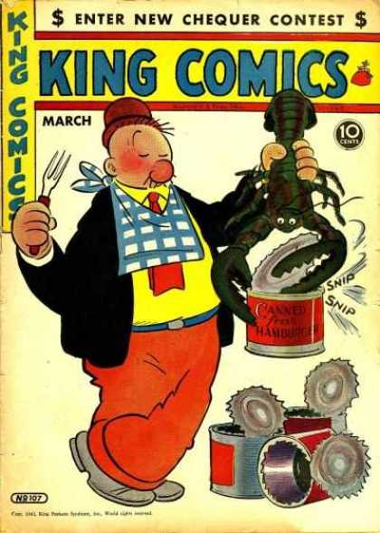 King Comics 107 - King Comics - Lobster - Tin Cans - Canned Fresh Hamburger - Wimpy