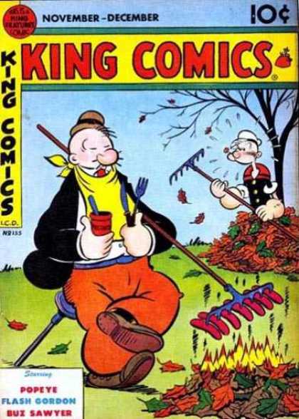 King Comics 155 - Leaves - Rake - Fork - Hot Dogs - Fire