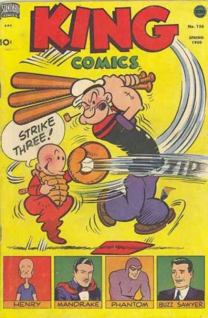 King Comics 156 - Strike Three - Spring 1950 - Henry - Mandrake - Phantom