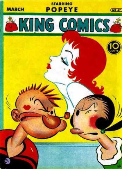 King Comics 47 - Popeye - Olive Oyl - Red Haired Woman - March - Number 47
