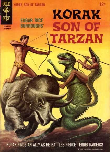 Korak 11 - Edgar Rice Burroughs - Son Of Tarzan - Triceratorps - Dinosaurs - Archer