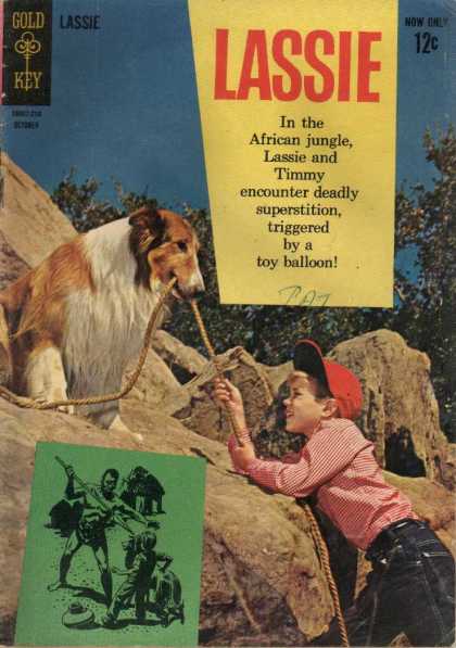 Lassie 59 - Gold Key - Red Hat - Checkered Shirt - Blonde Hair - Blue Jeans