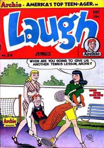 Laugh Comics 24 - Archie - Americas Top Teen-ager - Dec No 24 - Tennis Lesson - Veronica