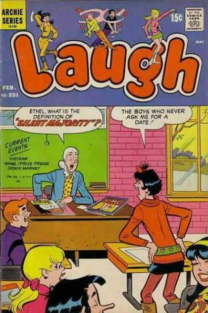 Laugh Comics 251 - Silent Majority - Archie - Dateless - Classroom - Ugly Girl