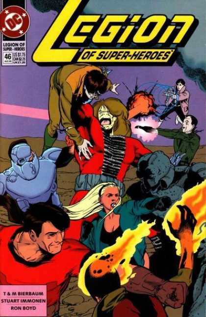 Legion of Super-Heroes (1989) 46 - Dc - Battle - Shooting - Flame - Superhero - Stuart Immonen