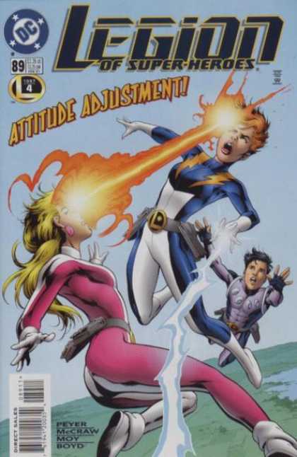 Legion of Super-Heroes (1989) 89 - Dc - Attitude Adjustment - Pever - Mccraw - Laser Beam To The Head - Alan Davis
