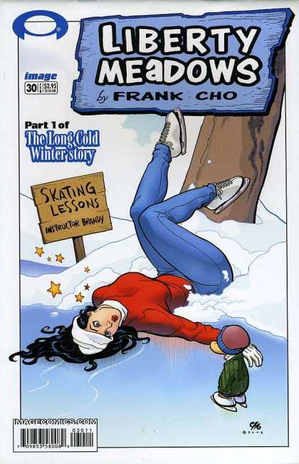 Liberty Meadows 30 - The Long Cold Winter Story - Woman - Skating Lessons - Frank Cho - Pinguin - Frank Cho