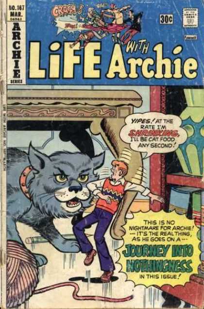 Life With Archie 167 - No 167 Mar - Cat - Table - Green Vase - Journey Into Nothingness