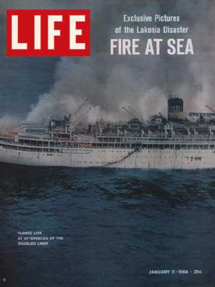 Life - S.S. Lakonia fire at sea