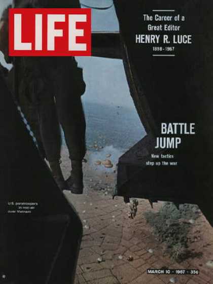 Life - U.S. paratroopers over Vietnam