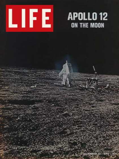 Life - Apollo 12 moon walk
