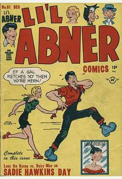 Li'l Abner 61 - 10 Cents - Sadie Hawkins - If A Gal Catches You - Abner - Daisy Mae