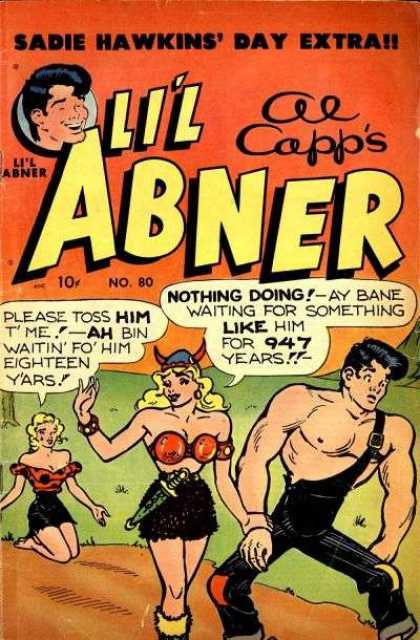 Li'l Abner 80 - Sadie Hawkins Day - Blonde Hait - Horned Hat - Sword - Dirt Road