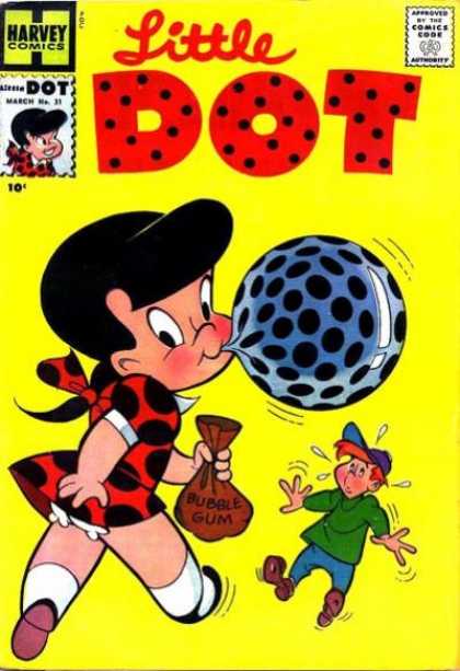 Little Dot 31 - Bubble Gum - Pony Tail - Bangs - Polka Dots - Dress