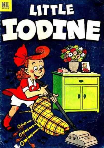 Little Iodine 15 - Flowers - Girl - Bagpipes - Photograph - Cabinet