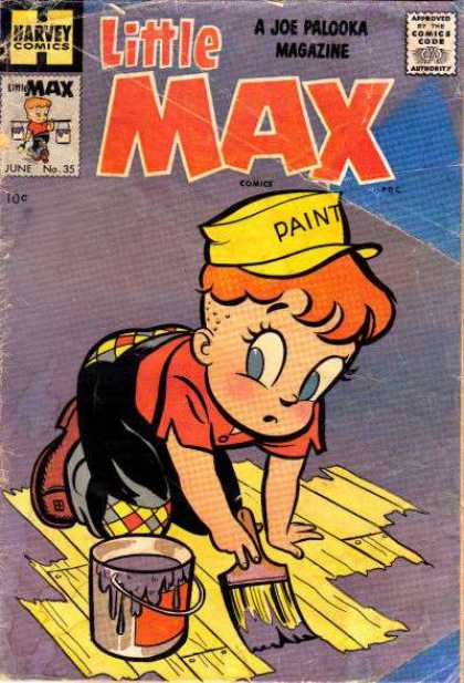 Little Max Comics 35 - Painting - Yellow - Floor - Cap - Red Head