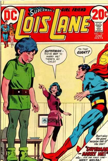 Lois Lane 131 - Dc Comics - Superman - Red Cape - Blue Tights - Purple Dress