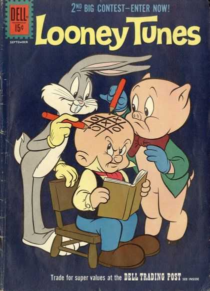 Looney Tunes 239 - Bugs Bunny - Porky Pig - Elmer Fudd - Tic Tac Toe - Head