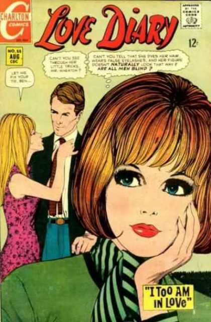 Charlton Comics - I Too Am In Love - Men Are Blind - Blue Eyes - Blonde Love Diary 55 - Charlton Comics - I Too Am In Love - Men Are Blind - Blue Eyes - Blonde
