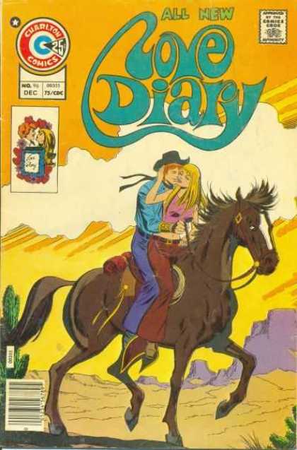 Cowboy - Girl - Horse - Desert - Cactus Love Diary 96 - Cowboy - Girl - Horse - Desert - Cactus