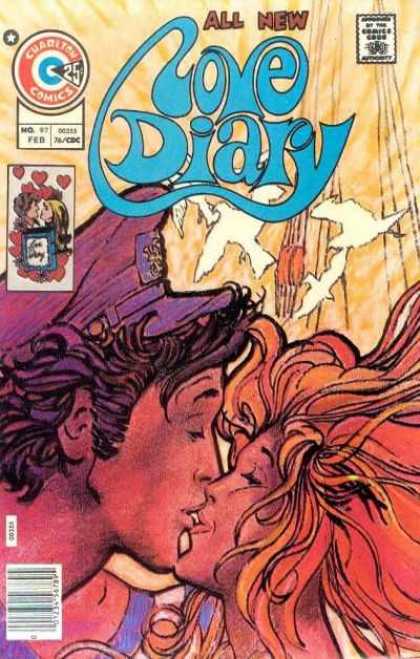 Love Diary 97 - Charlton Comics - Birds - Sailor - Rope - Black Hair