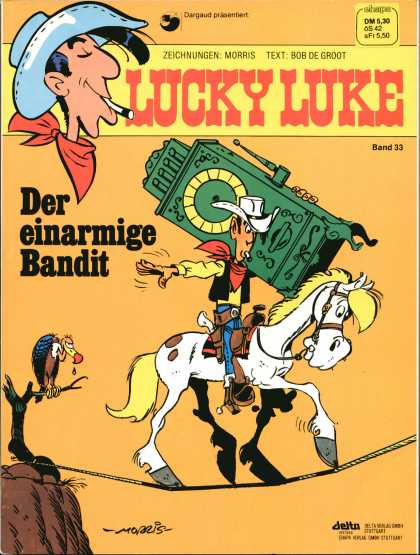 Lucky Luke 19 - Cowboy - Stealing Slot Machine - Lucky Luke - Old West - Smoking Cowboy