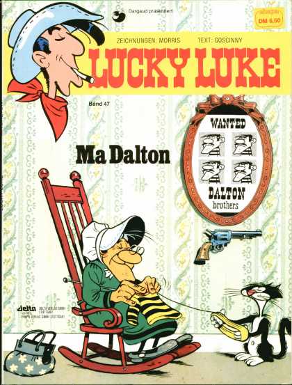 Lucky Luke 33 - Cowboy - Rocker - Knitting - Black Cat - Gun