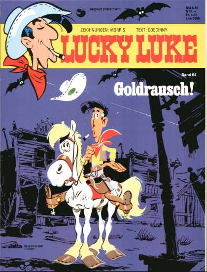 Lucky Luke 50 - Smoking Cowboy - Spooky Ghost Town - Bats - Boom Town - Lost Man And His Horse