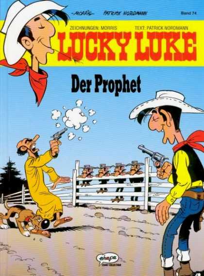 Lucky Luke 60 - Der Prophet - Gun - Cowboy - Fence - Dog