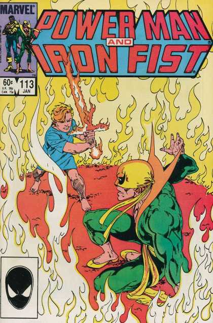 Luke Cage: Power Man 113 - Iron Fist - Fire - Flames - Sword - Fight