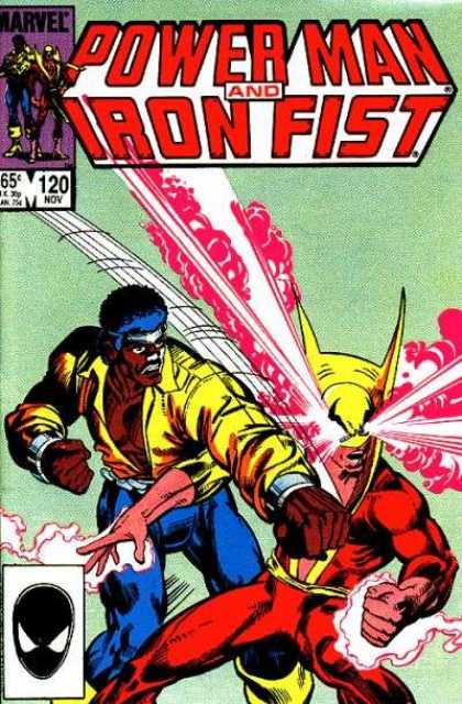 Luke Cage: Power Man 120 - Power Man - Pink Smoke - Punch - Eye Rays - Yellow Jacket