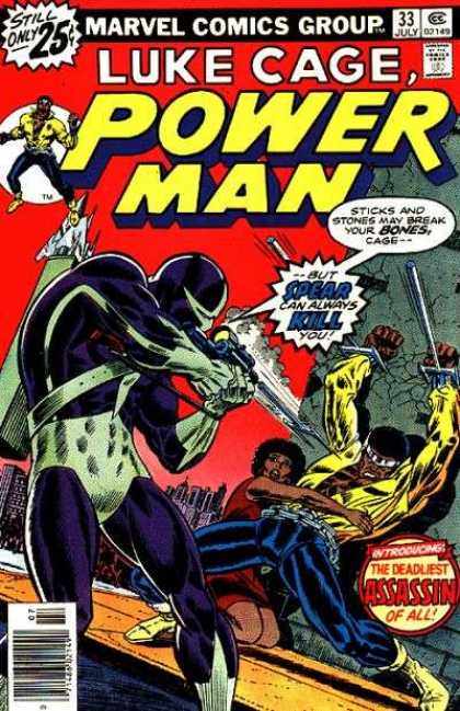 Luke Cage: Power Man 33 - Assassin - Spears - Gun - Chains - Stones