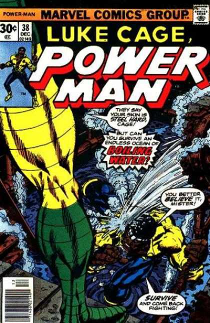Luke Cage: Power Man 38 - Boiling Water - Green Boots - Tiara - Hero In Peril - Yellow Pants