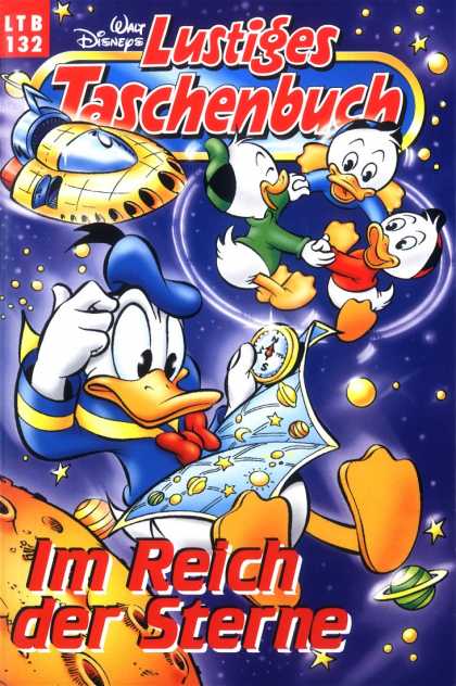 Space Donald - Taking The Kids An An Adventure - Which Way To Go Now - Ducks In Space - Galaxy Ducks Lustiges Taschenbuch Neuauflage 132 - Space Donald - Taking The Kids An An Adventure - Which Way To Go Now - Ducks In Space - Galaxy Ducks