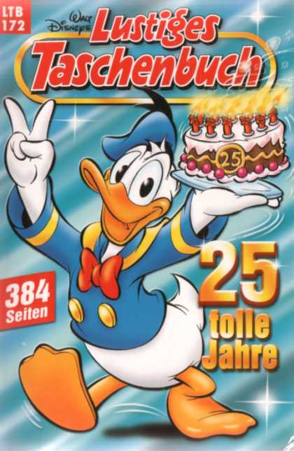 Donald Duck - Cake - Candles - 25 - Celebrate Lustiges Taschenbuch Neuauflage 172 - Donald Duck - Cake - Candles - 25 - Celebrate