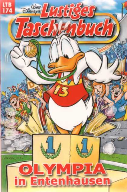 Donald The Champ - Donald Wins - Olympics - Donald At The Olympics - The Crowd Cheers For Donald Lustiges Taschenbuch Neuauflage 174 - Donald The Champ - Donald Wins - Olympics - Donald At The Olympics - The Crowd Cheers For Donald